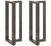 vidaXL Patas para mesa de bar en forma de T (2 unidades) 50 x 35 x (100-101) cm, acero Natural