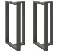 vidaXL Patas para mesa de bar en forma de T (2 unidades), antracita, 60 x 35 x (100-101) cm, acero