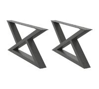 vidaXL Patas para Mesa de Centro (2 Unidades), Antracita, 70 x (30-31,