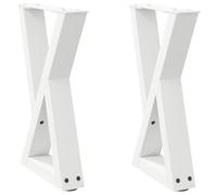 vidaXL Patas para Mesa de Centro (2 Unidades), Color Blanco, 38 x (42-43,