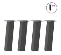 vidaXL Patas para mesa de centro 4 unidades antracita 30 cm acero