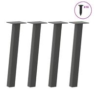 vidaXL Patas para mesa de centro 4 unidades antracita 30 cm acero