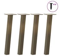 vidaXL Patas para mesa de centro 4 unidades de acero natural 30 cm Acero
