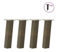 vidaXL Patas para mesa de centro 4 unidades de acero natural 30 cm Acero
