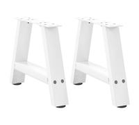 vidaXL Patas para mesa de centro en forma de A (2 unidades) 30 x (30-31) cm, acero Blanco