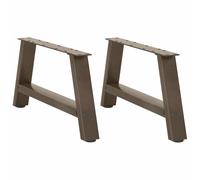 vidaXL Patas para mesa de centro en forma de A (2 unidades, 70 x 30-31 cm, acero)
