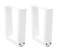 vidaXL Patas para mesa de centro en forma de V (2 unidades) 30 x (30-31,3) cm, acero Blanco