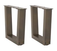 vidaXL Patas para mesa de centro en forma de V (2 unidades) 40 x (30-31,3) cm, acero Natural