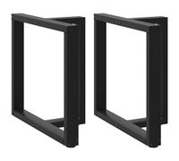 vidaXL Patas para mesa de comedor en forma de T (2 unidades) 80 x 35 x (72-73) cm, acero Negro