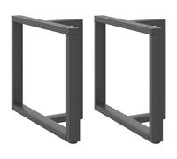 vidaXL Patas para mesa de comedor en forma de T (2 unidades), antracita, 100 x 35 x (72-73) cm, acero
