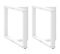 vidaXL Patas para mesa de comedor en forma de T (2 unidades), color blanco, 90 x 35 x (72-73) cm, acero