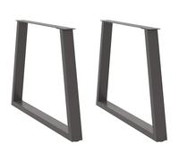 vidaXL Patas para mesa de comedor en forma de V – 2 unidades, acero antracita, 100 x (72–73,3) cm