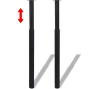 vidaXL Patas telescópicas para mesa, 4 unidades, color , 710 - 1100 mm
