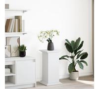 vidaXL Pedestal expositor con almacenaje madera blanco 31x30x60 cm