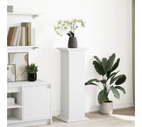 vidaXL Pedestal expositor con almacenaje madera blanco 31x30x90 cm