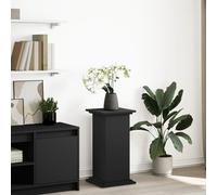 vidaXL Pedestal expositor con almacenaje madera negro 31x30x60 cm