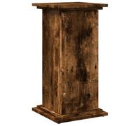 vidaXL Pedestal Expositor con almacenaje Roble Ahumado 31x30x60 cm