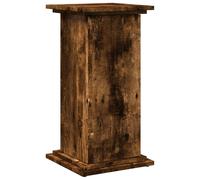 vidaXL Pedestal expositor con almacenaje roble ahumado 31x30x60 cm