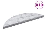 vidaXL Peldaño 10 uds. 60 x 18 x 2,5 cm Plateado Aluminio Creciente