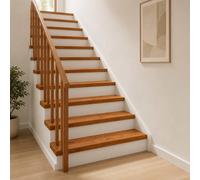 vidaXL Peldaño 12 uds. 110 x 25 x 2 cm Marrón Madera de Roble Sólido