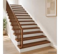 vidaXL Peldaño 12 uds. 120 x 25 x 2 cm Marrón Oscuro