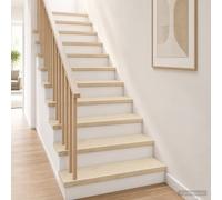 vidaXL Peldaño 16 uds. 120 x 25 x 2 cm Blanco Madera de Roble Sólido