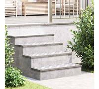 vidaXL Peldaño 2 uds. 75 x 25 cm Plateado Aluminio Rectangular