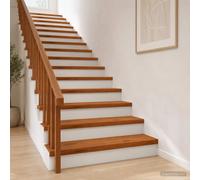 vidaXL Peldaño 2 uds. 90 x 25 x 2 cm Marrón Madera de Roble Sólido