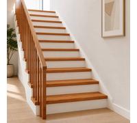 vidaXL Peldaño 20 uds. 120 x 25 x 2 cm Marrón Madera de Roble Sólido
