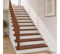 vidaXL Peldaño 4 uds. 100 x 25 x 2 cm Marrón Oscuro