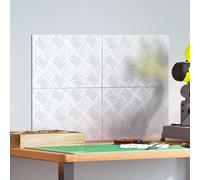 vidaXL Peldaño 4 uds. 30 x 20 cm Plateado Aluminio Rectangular