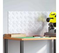vidaXL Peldaño 4 uds. 40 x 20 cm Plateado Aluminio Rectangular