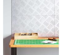 vidaXL Peldaño 4 uds. 50 x 25 cm Plateado Aluminio Rectangular