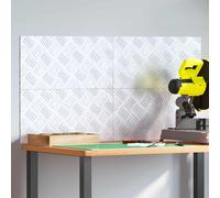 vidaXL Peldaño 4 uds. 50 x 25 cm Plateado Aluminio Rectangular