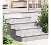 vidaXL Peldaño 4 uds. 60 x 30 cm Plateado Aluminio Rectangular