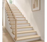 vidaXL Peldaño 4 uds. 70 x 30 x 2 cm Blanco Madera de Roble Sólido