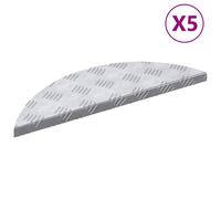 vidaXL Peldaño 5 uds. 60 x 18 x 2,5 cm Plateado Aluminio Creciente