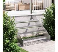 vidaXL Peldaño de rejilla acero galvanizado 100x24x7 cm