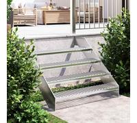 vidaXL Peldaño de rejilla acero galvanizado 100x24x7 cm