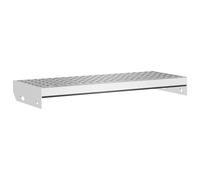 vidaXL Peldaño de rejilla escalón antideslizante acero galvanizado 60x24x7 cm
