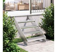 vidaXL Peldaño de rejilla acero galvanizado 70x24x7 cm