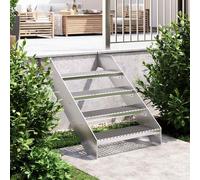 vidaXL Peldaño de rejilla acero galvanizado 70x24x7 cm