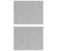 vidaXL Peldaño Rectangular 2 pcs Plateado 50 x 40 cm Aluminio