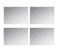 vidaXL Peldaño Rectangular 4 pcs Plateado 70 x 50 cm Aluminio