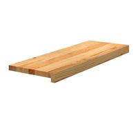 vidaXL Peldaños de escalera 2 uds madera maciza roble marrón claro para alféizar de ventana