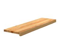 vidaXL Peldaños de escalera 2 uds madera maciza roble marrón claro, peldaño de escalera, peldaño de escalera de roble, alféizar de ventana
