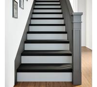 vidaXL Peldaños de escalera 2 uds madera maciza roble marrón negro