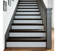 vidaXL Peldaños de escalera 2 uds madera maciza roble marrón oscuro, peldaño de escalera, peldaño de escalera de roble, alféizar de ventana