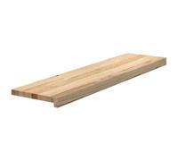 vidaXL Peldaños de escalera de roble sin tratar 100x25x2 cm - 2 uds