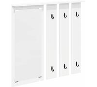 vidaXL Percha de pared para ropa, soporte de pared, blanco, material de madera